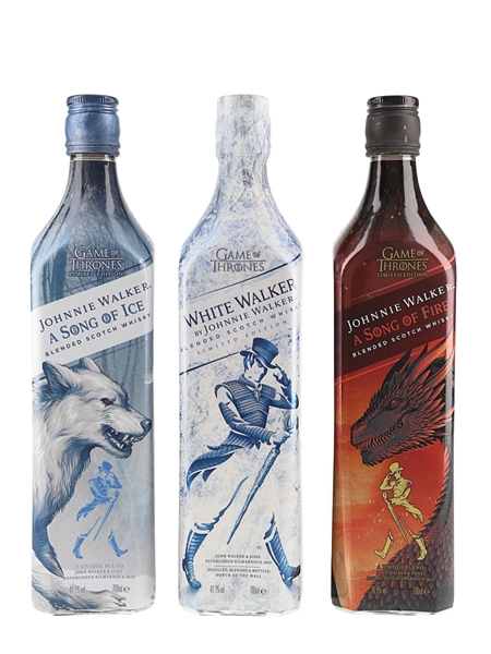 Johnnie Walker A Song Of Fire, A Song Of Ice & White Walker Game Of Thrones 3 x 70cl