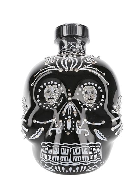 KAH Extra Anejo Tequila Jewelled Ceramic Skull - Limited Edition 70cl / 40%