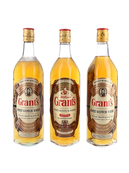 Grant's Family Reserve Bottled 1970s-1980s 3 x 75cl-75.7cl / 40%