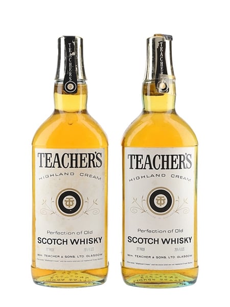 Teacher's Highland Cream Bottled 1970s 2 x 75.7cl / 40%