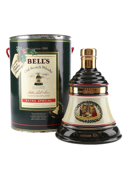 Bell's Christmas 1988 Ceramic Decanter We Wish You A Merry Christmas 75cl / 43%