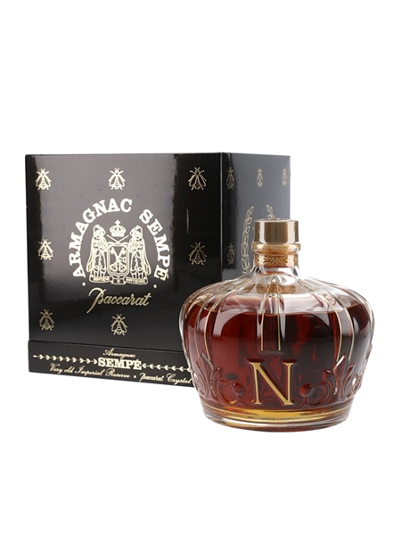 Sempe Napoleon Armagnac Baccarat Crystal Crown Decanter 75cl / 40%