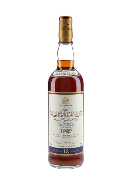 Macallan 1982 18 Year Old  70cl / 43%