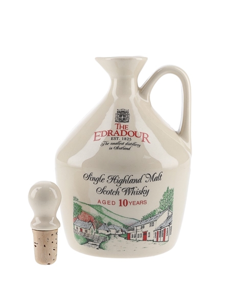 Edradour 10 Year Old Bottled 1990s - Ceramic Decanter 75cl / 43%