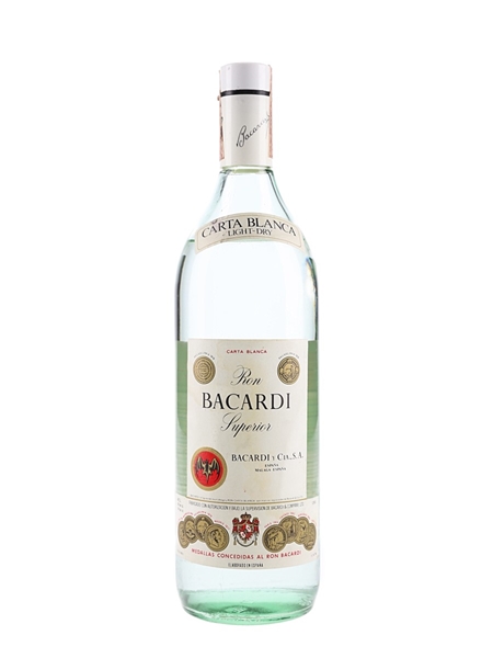 Bacardi Carta Blanca Bottled 1970s - Spain 125cl / 40%