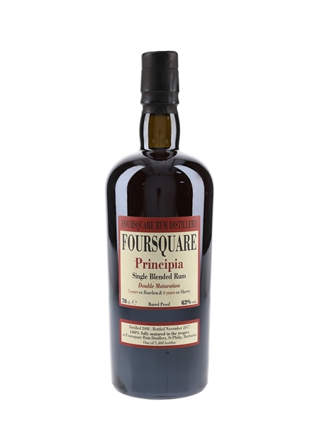 Foursquare Principia 2008 9 Year Old Single Blended Rum Bottled 2017 - Velier 70cl / 62%