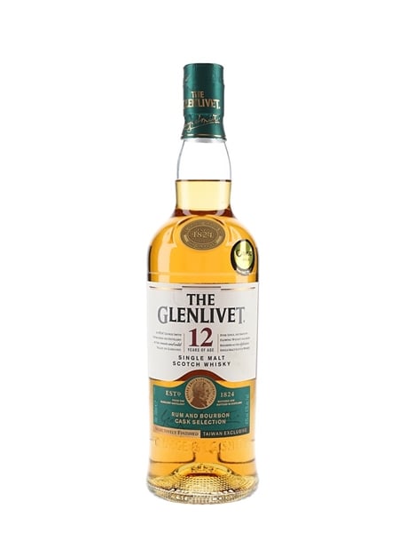 Glenlivet 12 Year Old Rum & Bourbon Cask Selection Bottled 2022 - Taiwan Exclusive 70cl / 43%