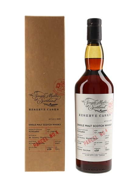 Orkney Distillery 2007 13 Year Old Reserve Casks Bottled 2020 - The Single Malts Of Scotland 70cl / 48%