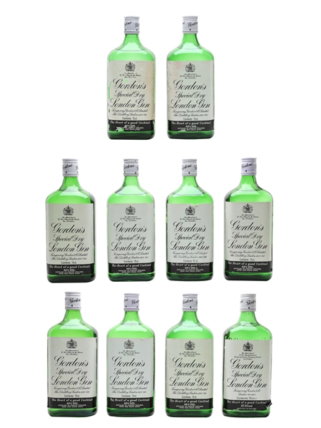 Gordon's Special Dry London Gin Bottled 1980s 10 x 75cl / 40%