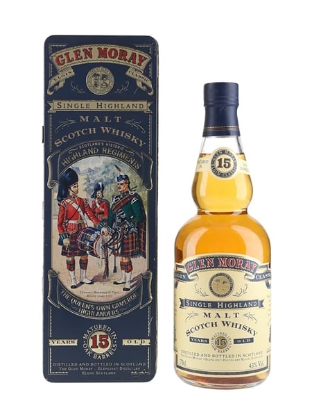 Glen Moray 15 Year Old Bottled 1990s - Scotland's Historic Highland Regiments 70cl / 43%