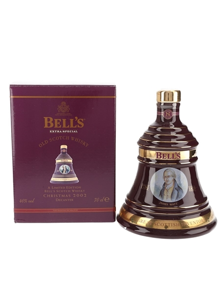 Bell's Christmas 2002 8 Year Old Ceramic Decanter James Watt 70cl / 40%