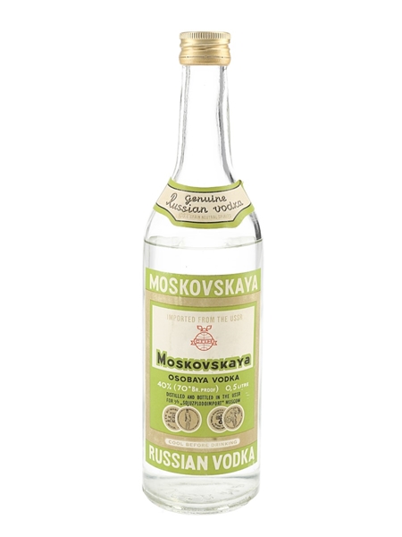 Moskovskaya Russian Vodka Bottled 1970s 50cl / 40%