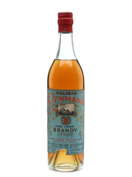 Chateau Renmano Pure Grape Brandy Bottled 1940s 75cl / 40%