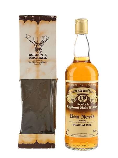 Ben Nevis 1965 19 Year Old Bottled 1980s - Gordon & MacPhail 75cl / 40%