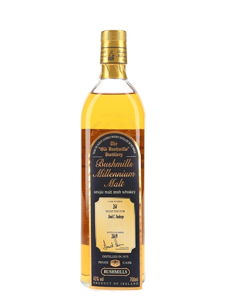 Bushmills 1975 Millennium Malt Private Cask Number 264 70cl / 43%