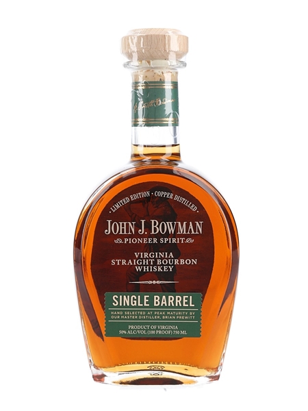 John J Bowman Single Barrel Virginia Straight Bourbon Whiskey 75cl / 50%