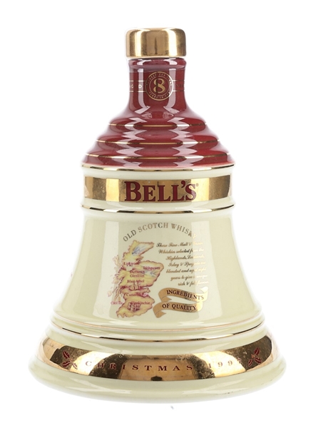 Bell's Christmas 1997 Ceramic Decanter Ingredients Of Quality 70cl / 40%