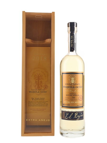 El Bajio Tequila Ocho Extra Anejo Bottled 2018 70cl / 40%