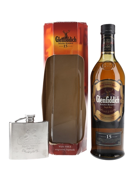 Glenfiddich 15 Year Old & Flask Solera Reserve 70cl / 40%