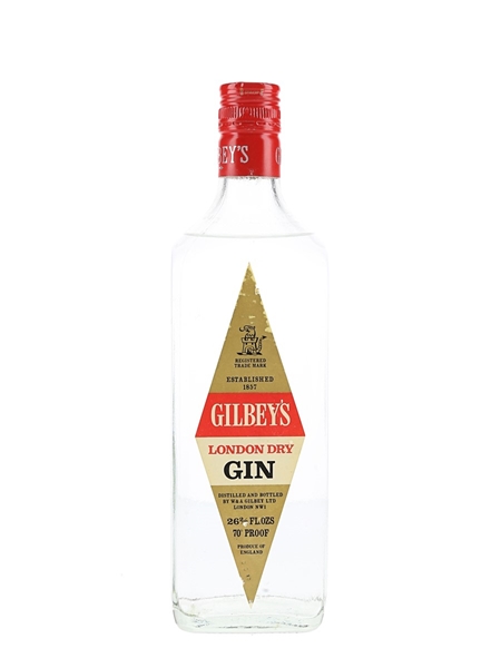 Gilbey's London Dry Gin Bottled 1970s 75.7cl / 40%