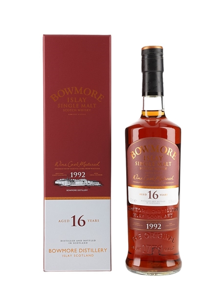 Bowmore 1992 16 Year Old Wine Cask Matured Bottled 2008 70cl / 53.5%