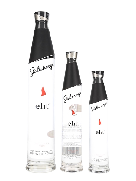 Stolichnaya Elit Ultra Luxury Vodka  3 x 50cl-175cl / 40%