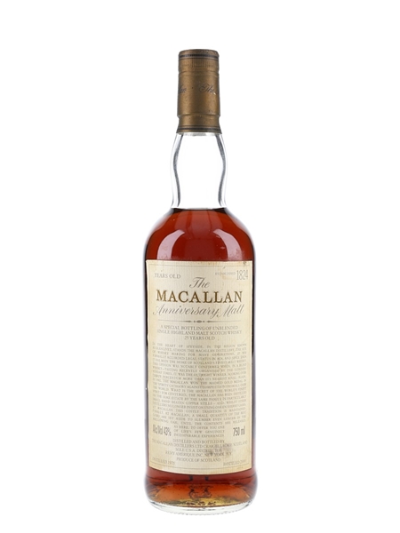 Macallan 1975 25 Year Old Anniversary Malt Bottled 2000 - Remy Amerique 75cl / 43%