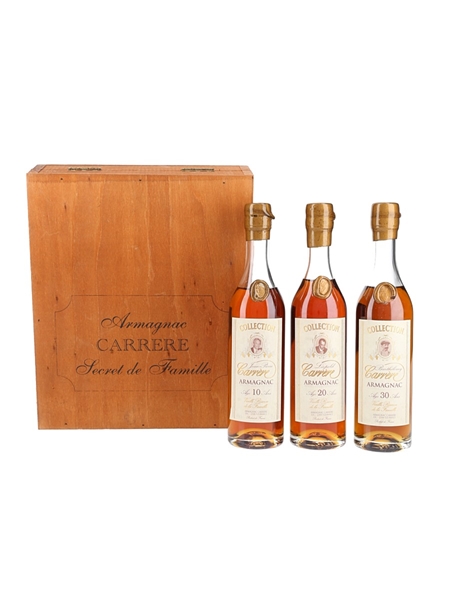 Carrere Armagnac Collection Set 10, 20 & 30 Year Old 3 x 20cl / 40%