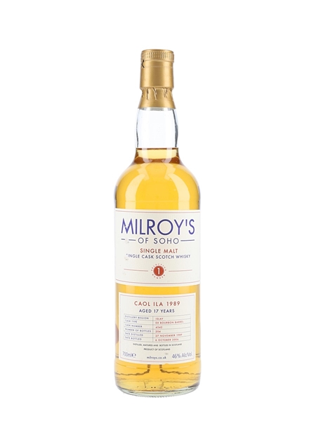 Caol Ila 1989 17 Year Old Cask No.4542 Bottled 2006 - Milroy's Of Soho 70cl / 46%