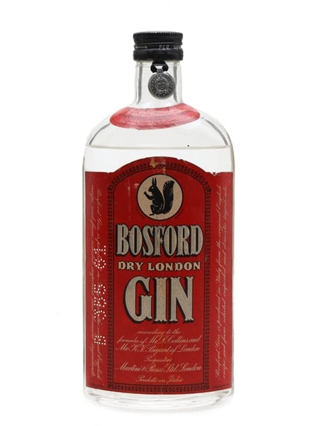 Bosford Extra Dry London Gin Bottled 1950s - Martini & Rossi 75cl / 42%