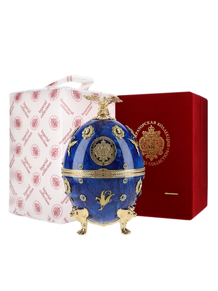 Faberge Art's Applied Craft Imperial Vodka Blue Faberge Egg 70cl / 40%