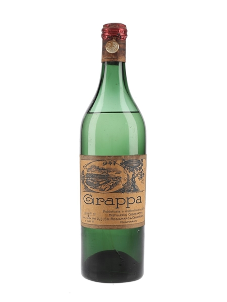 Rosignano & Cellamonte Grappa Bottled 1940s 100cl / 45%