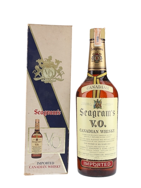 Seagram's VO Canadian Whisky Bottled 1970s 75cl / 40%