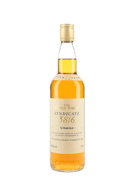 Syndicate 58-6 12 Year Old The Scotch Whisky Syndicate 70cl / 40%