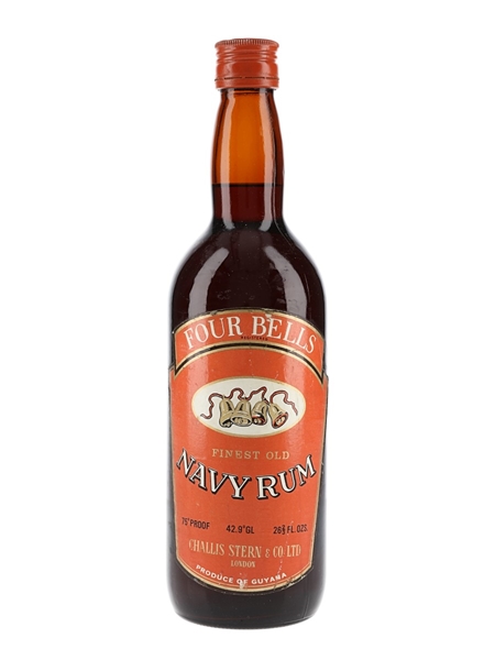 Four Bells Navy Rum Bottled 1970s - Challis Stern & Co. 75.7cl / 42.9%