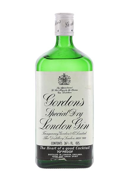 Gordon's Special Dry London Gin Bottled 1970s 75.7cl / 40%