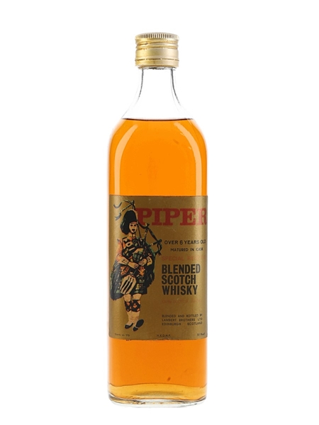 Pipers 6 Year Old Bottled 1970s-1980s - HKDNP 75cl / 43%