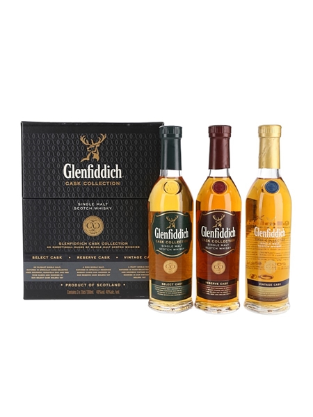 Glenfiddich Cask Collection Select, Reserve, Vintage Cask 3 x 20cl / 40%