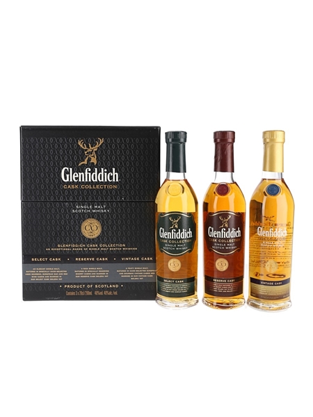 Glenfiddich Cask Collection Select, Reserve, Vintage Cask 3 x 20cl / 40%