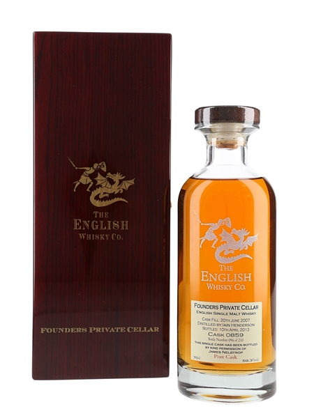 The English Whisky Company Co Founders Private Cellar 2007 Cask 0859 Bottled 2013 - Port Cask 70cl / 59.3%