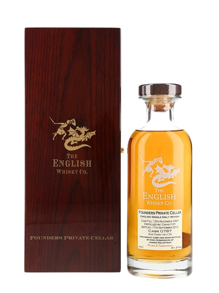 The English Whisky Company Co Founders Private Cellar 2007 Cask 0787 Bottled 2012 - Peated Sauternes 70cl / 61.2%