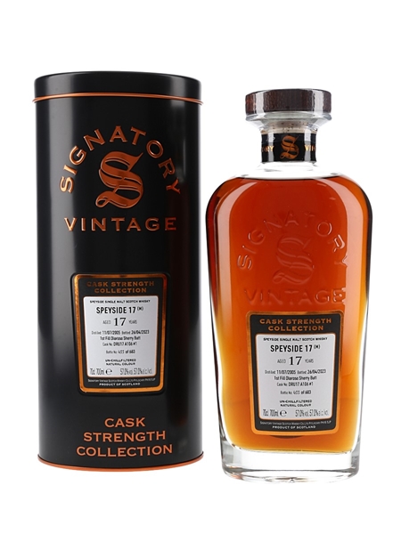 Speyside 2005 17 (M) Year Old Bottled 2023 - Signatory Vintage 70cl / 57%