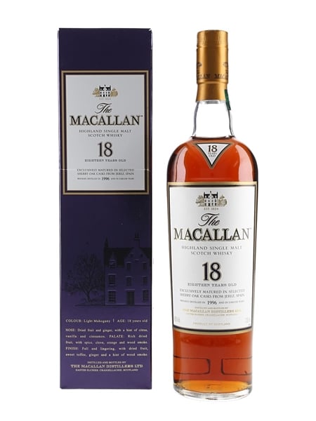 Macallan 18 Year Old Distilled 1996 And Earlier 70cl / 43%