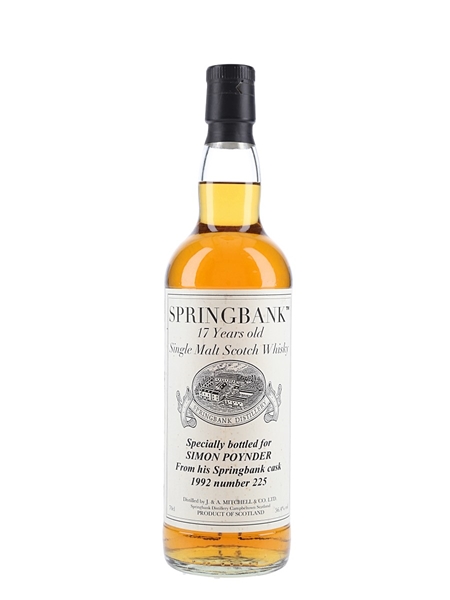 Springbank 1992 17 Year Old Cask 225 Private Cask Bottling 70cl / 56.4%