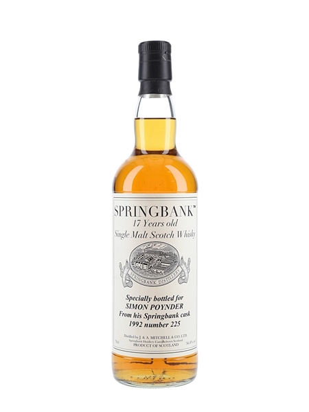 Springbank 1992 17 Year Old Cask 225 Private Cask Bottling 70cl / 56.4%