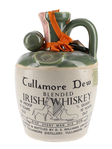 Tullamore Dew 12 Year Old Ceramic Decanter Bottled 1970s 75cl / 43%