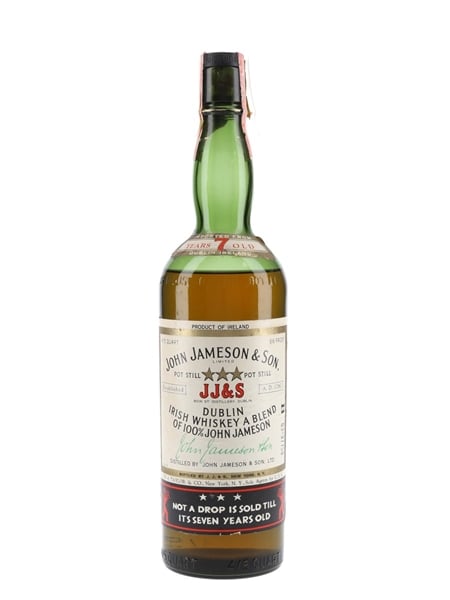 John Jameson & Son 7 Year Old 3 Star Bottled 1960s 75cl / 40%