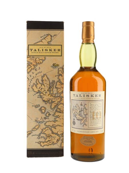 Talisker 10 Year Old Bottled 1990s - Map Label 100cl / 45.8%