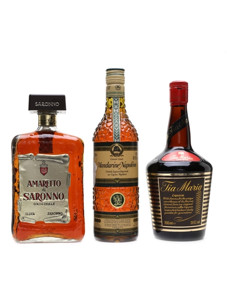 Assorted Liqueurs Amaretto, Tia Maria, Mandarine Napoleon 2 x 70cl, 50cl