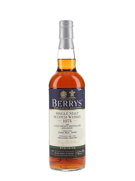 Glen Grant 1974 37 Year Old Cask No.7646 Bottled 2012 - Berry Bros & Rudd 70cl / 49.3%